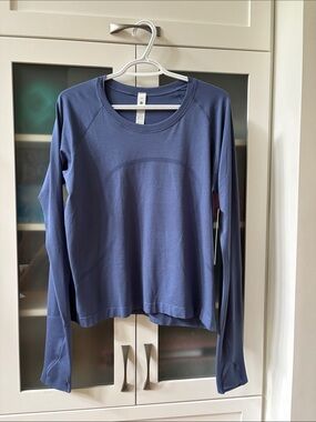 Lululemon Swiftly Tech Long Sleeve Race Length Steel BLUE SZ 14 NWT💙💙💙